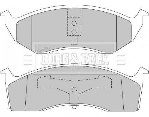 Borg & Beck, Borg & Beck Brake Pad Set - BBP1465 fits Chrysler USA (F) R90 approved