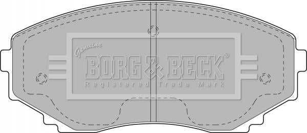 Borg & Beck, Borg & Beck Brake Pad Set - BBP1472 fits Mazda B series, MPV 98-