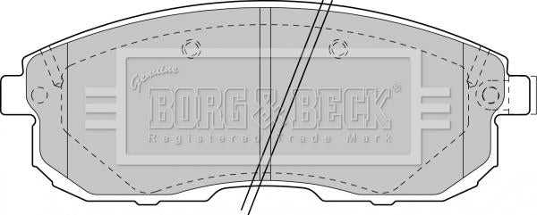 Borg & Beck, Borg & Beck Brake Pad Set - BBP1473 fits Nissan Maxima(A32) 10/94-08/97