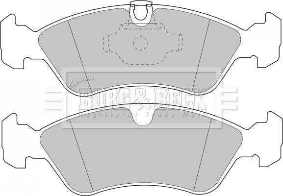 Borg & Beck, Borg & Beck Brake Pad Set - BBP1474 fits Vauxhall Vectra/cavalier 88-