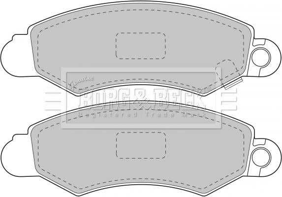 Borg & Beck, Borg & Beck Brake Pad Set -  BBP1606 fits Suzuki Swift R90 approved