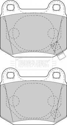 Borg & Beck, Borg & Beck Brake Pad Set - BBP1907 fits Nissan 350z 02-