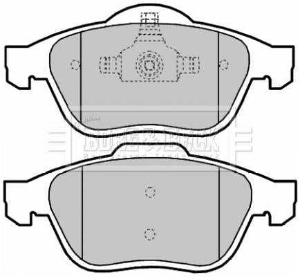 Borg & Beck, Borg & Beck Brake Pad Set - BBP2016 fits Renault Megane II 2.0 Turbo 05