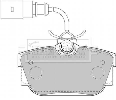 Borg & Beck, Borg & Beck Brake Pad Set - BBP2130 fits Ford Galaxy 05/00-02/06