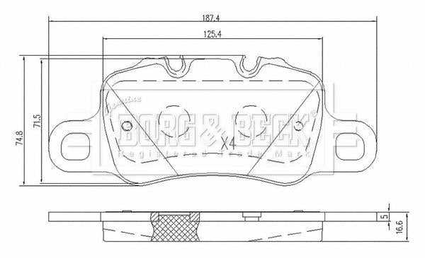 Borg & Beck, Borg & Beck Brake Pad Set - BBP2643 fits 918 Spyder 4.6 06/14-