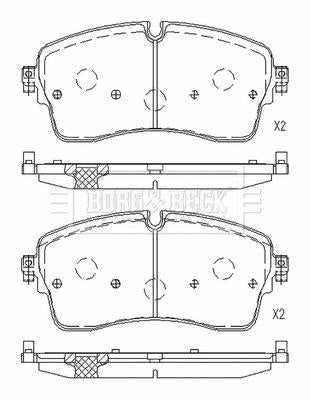 Borg & Beck, Borg & Beck Brake Pad Set - BBP2800 fits E Pace 18, Discovery Sport 18 09/17-