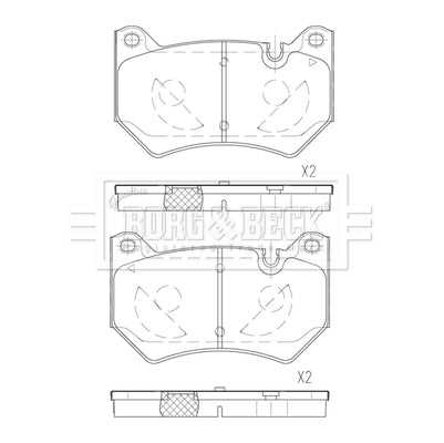 Borg & Beck, Borg & Beck Brake Pads - BBP2825