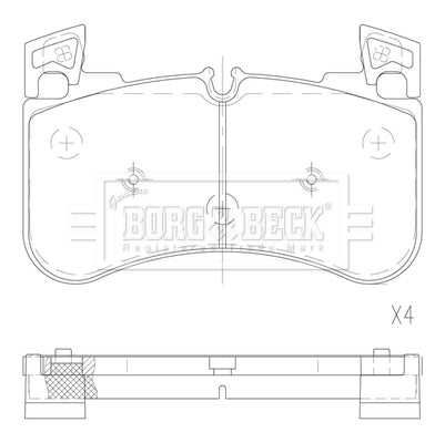 Borg & Beck, Borg & Beck Brake Pads - BBP2827