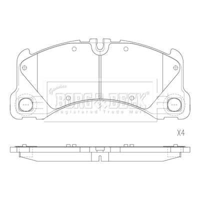 Borg & Beck, Borg & Beck Brake Pads - BBP2866