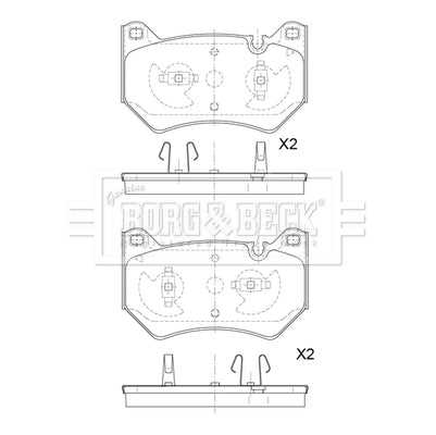 Borg & Beck, Borg & Beck Brake Pads - BBP2876