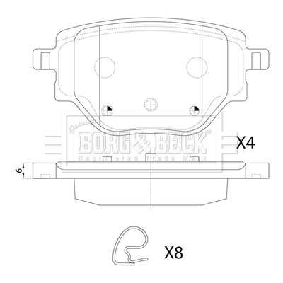 Borg & Beck, Borg & Beck Brake Pads - BBP2880