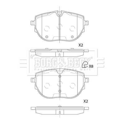 Borg & Beck, Borg & Beck Brake Pads - BBP2881