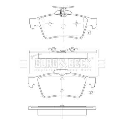 Borg & Beck, Borg & Beck Brake Pads - BBP2883