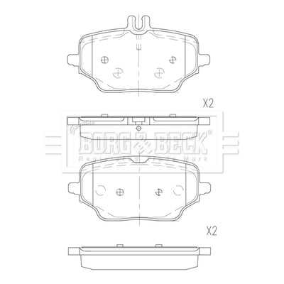 Borg & Beck, Borg & Beck Brake Pads - BBP2884