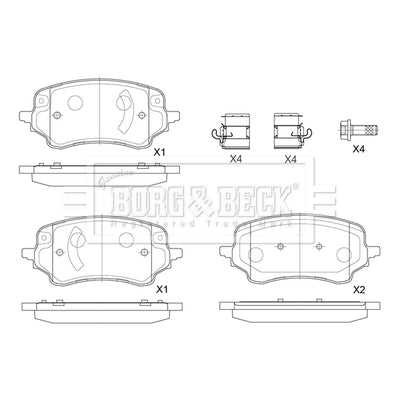 Borg & Beck, Borg & Beck Brake Pads - BBP2885