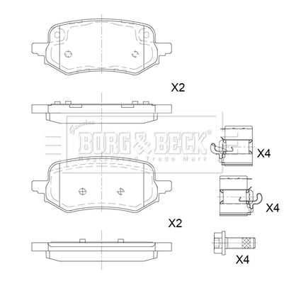 Borg & Beck, Borg & Beck Brake Pads - BBP2886