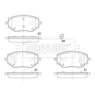 Borg & Beck, Borg & Beck Brake Pads - BBP2887