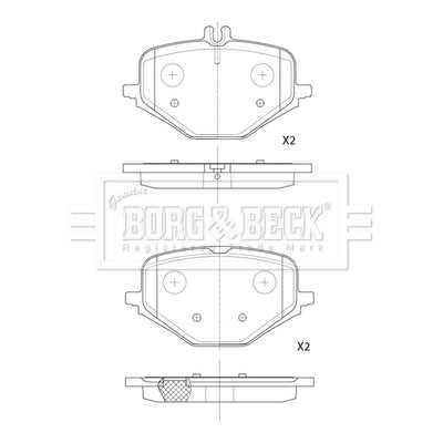 Borg & Beck, Borg & Beck Brake Pads - BBP2888