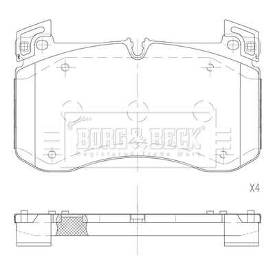 Borg & Beck, Borg & Beck Brake Pads - BBP2890
