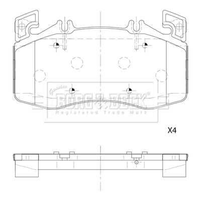 Borg & Beck, Borg & Beck Brake Pads - BBP2892