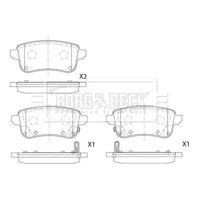 Borg & Beck, Borg & Beck Brake Pads - BBP2894