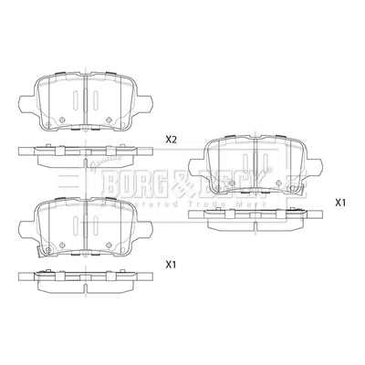 Borg & Beck, Borg & Beck Brake Pads - BBP2896