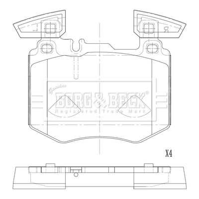 Borg & Beck, Borg & Beck Brake Pads - BBP2898