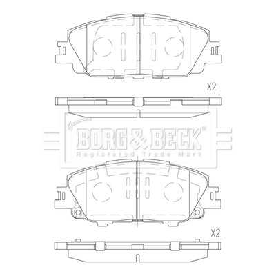 Borg & Beck, Borg & Beck Brake Pads - BBP2899