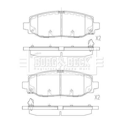 Borg & Beck, Borg & Beck Brake Pads - BBP2902