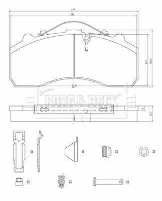 Borg & Beck, Borg & Beck Brake Pads - BBP32997