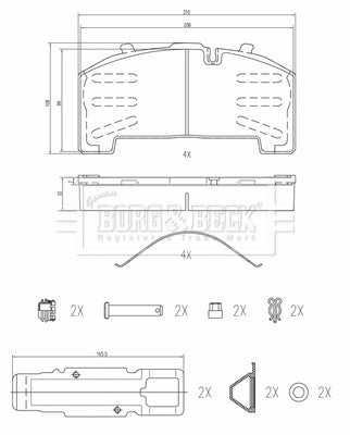 Borg & Beck, Borg & Beck Brake Pads - BBP32998