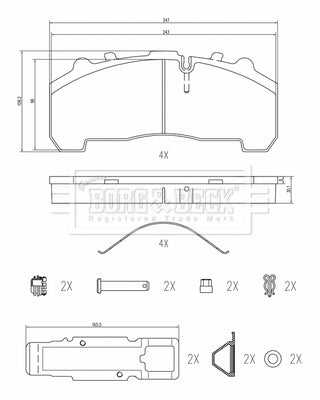 Borg & Beck, Borg & Beck Brake Pads - BBP33000