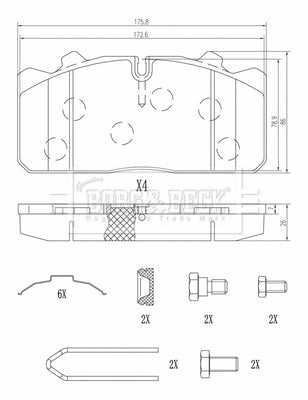 Borg & Beck, Borg & Beck Brake Pads - BBP33001