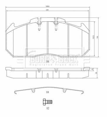 Borg & Beck, Borg & Beck Brake Pads - BBP33003