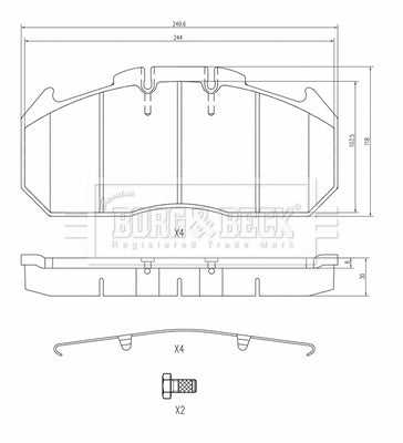 Borg & Beck, Borg & Beck Brake Pads - BBP33003HD