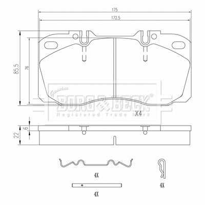 Borg & Beck, Borg & Beck Brake Pads - BBP33006