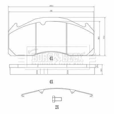 Borg & Beck, Borg & Beck Brake Pads - BBP33008HD