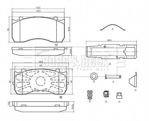 Borg & Beck, Borg & Beck Brake Pads - BBP33010