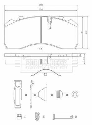 Borg & Beck, Borg & Beck Brake Pads - BBP33011