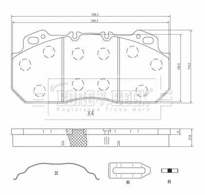 Borg & Beck, Borg & Beck Brake Pads - BBP33012