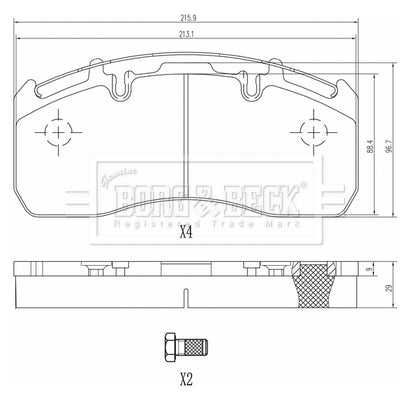 Borg & Beck, Borg & Beck Brake Pads - BBP33013