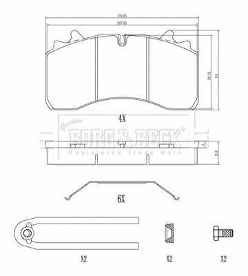 Borg & Beck, Borg & Beck Brake Pads - BBP33014