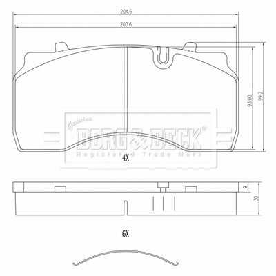 Borg & Beck, Borg & Beck Brake Pads - BBP33016