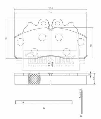 Borg & Beck, Borg & Beck Brake Pads - BBP33017