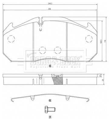 Borg & Beck, Borg & Beck Brake Pads - BBP33018