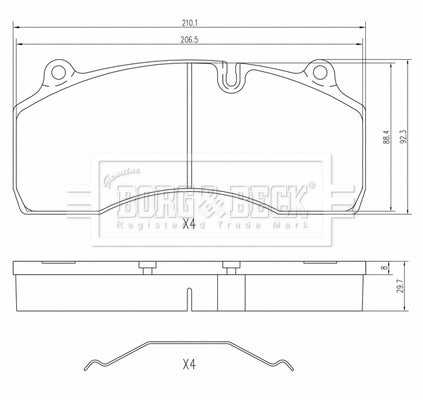 Borg & Beck, Borg & Beck Brake Pads - BBP33020