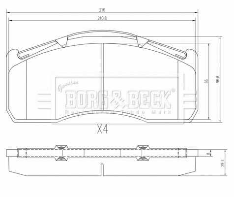 Borg & Beck, Borg & Beck Brake Pads - BBP33022