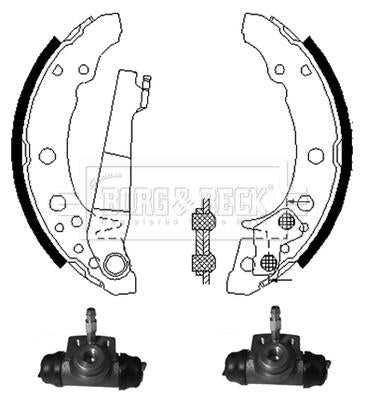 Borg & Beck, Borg & Beck Brake Shoe Kit  - BBS1002K fits VW Polo 93-01