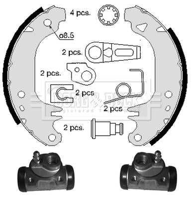 Borg & Beck, Borg & Beck Brake Shoe Kit  - BBS1020K fits Citroen Saxo 96-03