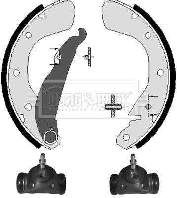 Borg & Beck, Borg & Beck Brake Shoe Kit  - BBS1022K fits Vauxhall Astra,Corsa 02-